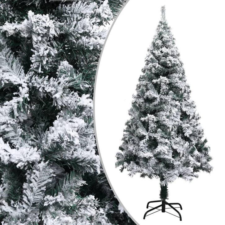 vidaXL Kunstkerstboom met sneeuw 150 cm groen, Diversen, Kerst, Nieuw, Verzenden