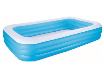 Veiling - Bestway Deluxe Opblaasbaar Familiezwembad  305 x 1, Tuin en Terras, Gebruikt