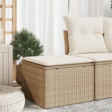 Loungestoel Hocker | Beige | Laatste Stuk!, Ophalen of Verzenden, Zo goed als nieuw, Rotan
