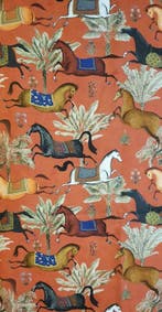 Exclusieve stof met rennende paarden - 300x280 cm -