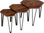 2dekans | tectake - Salontafel-set Torquay - industrieel, Ophalen of Verzenden, Zo goed als nieuw