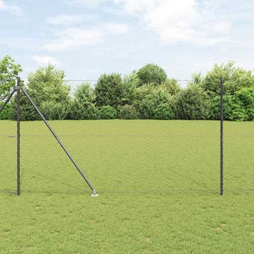 vidaXL zeshoekig gaasgek met palen 50 x 1,5 m PVC-Coated, Verzenden, Nieuw, IJzer