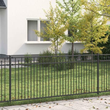 vidaXL Spike Hek BAARLO 200 x 130 cm Gepoedercoat staal, Verzenden, Nieuw, IJzer