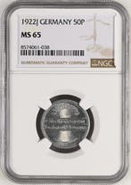 Duitsland, Weimar Republiek 50 Pfennig 1922 - NGC MS65