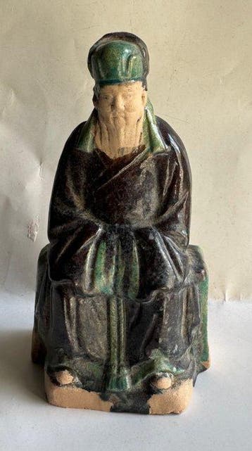 Oud-Chinees, Ming-dynastie Terracotta Graffiguur - Symbool