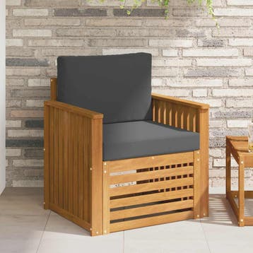 vidaXL Buiten bankenset Massief Acaciahout en Polyester, Verzenden, Nieuw