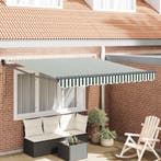 vidaXL Markies Groen en Wit 300 x 250 x 165 cm Polyester, Tuin en Terras, Zonneschermen, Verzenden, Nieuw