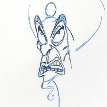 ALADDIN Jafar originele animatietekening - (Walt Disney,, Nieuw