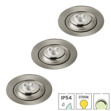 Set van 3 LED downlighters | Inbouw | 5 watt dimbaar |, Verzenden, Nieuw, Overige fittingen
