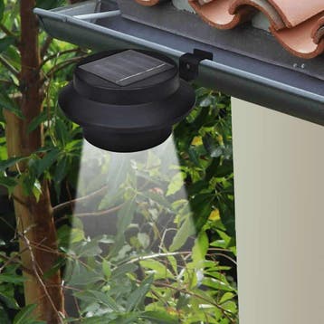 vidaXL Schuttinglampen 12 st solar LED zwart, Zonne-energie, Kunststof, Verzenden, Wandlamp