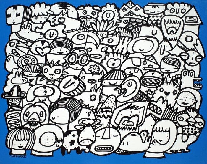 Kev Munday - Free Roamers, Antiek en Kunst, Kunst | Schilderijen | Modern