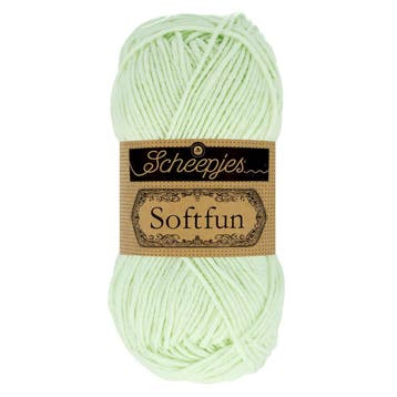 Scheepjes Softfun - 2639 Green Tea - Haakgaren / Breigaren, Ophalen of Verzenden, Nieuw, Breien of Haken, Wol of Garen