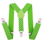 Fako Fashion - Kinder Bretels - Stippen - 65cm - Groen, Verzenden, Nieuw