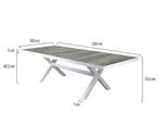 New Delhi dining tuintafel 224x103xH72,5 cm met kruispoot, Tuin en Terras, Tuintafels, Ophalen of Verzenden, Nieuw