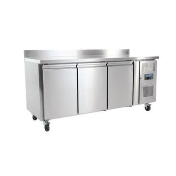 Polar U-serie 3-deurs koelwerkbank met achteropstand 417L, Verzenden, Nieuw in verpakking, Koelen en Vriezen