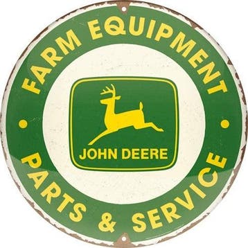 Wandbord reclamebord Tractor Parking John Deere schild bord, Verzamelen, Ophalen of Verzenden, Nieuw
