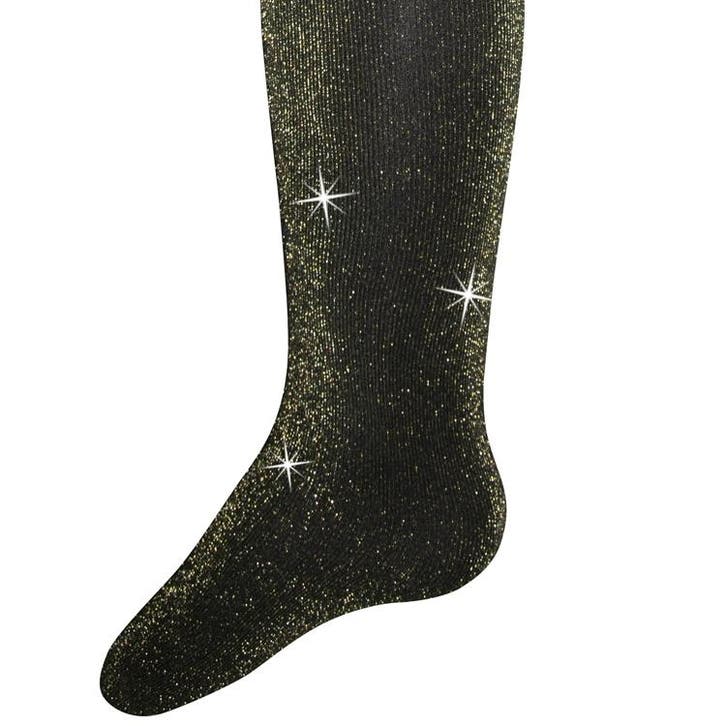 Glitterpanty zwart met gouden glitters-122/128 NIEUW, Kinderen en Baby's, Kinderkleding | Schoenen en Sokken, Meisje, Nieuw, Ophalen of Verzenden