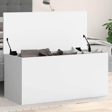 vidaXL Opbergbox 100x42x46 cm bewerkt hout wit, Huis en Inrichting, Woonaccessoires | Kisten, Verzenden, Nieuw