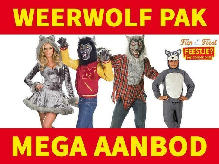 Weerwolf pakken - Mega aanbod weerwolf kostuums, Kleding | Heren, Carnavalskleding en Feestkleding, Kleding, Nieuw, Ophalen of Verzenden