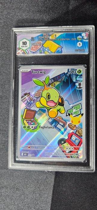 Pokémon - 1 Graded card - Turtwig Foil, Full art, Promo card, Nieuw
