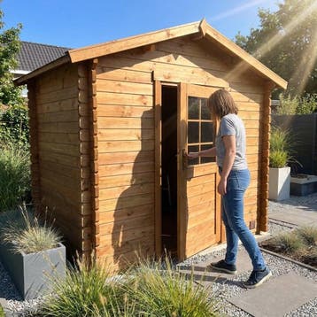 Houten Tuinhuis met Bitumen Dak 269 x 156 cm - 2,8 m², Tuin en Terras, Verzenden, Nieuw, Hout