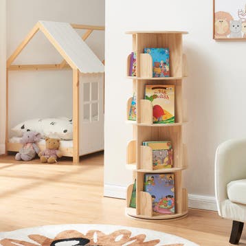 Kinderboekenkast Chasek 125xØ44 cm naturel [en.casa], Kinderen en Baby's, Verzenden, Nieuw