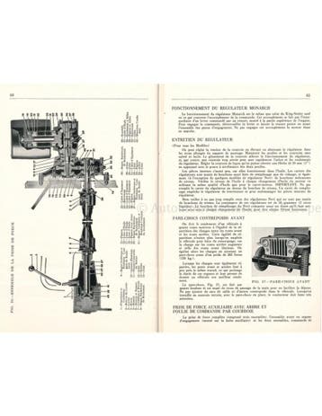 1948 WILLYS-OVERLAND JEEP INSTRUCTIEBOEKJE FRANS