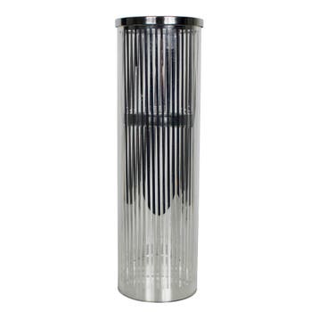 *windlicht cilinder zilver streep large 35cm*, Verzenden, Nieuw