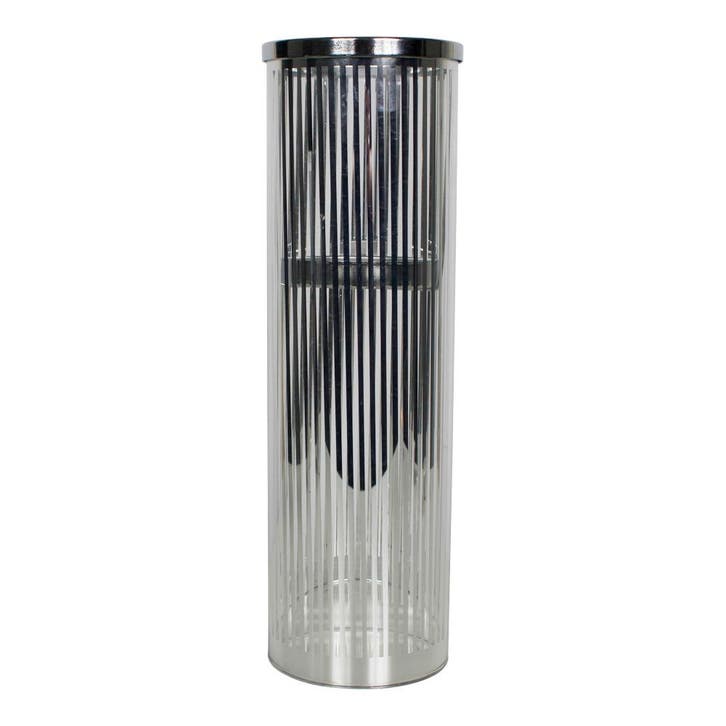 *windlicht cilinder zilver streep large 35cm*, Huis en Inrichting, Woonaccessoires | Overige, Verzenden