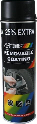 Motip removable coating 500 ml, zwart mat, Verzenden