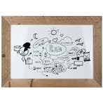 Whiteboard Steigerhout 50x70cm, Nieuw in verpakking