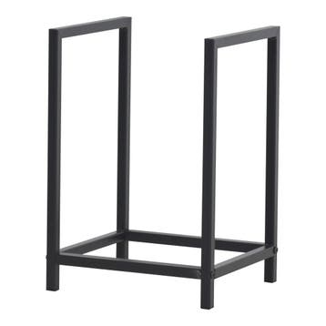 [en.casa] Brandhout rek houtopslag Torsås 40x30x50 cm zwart, Tuin en Terras, Haardhout, Verzenden