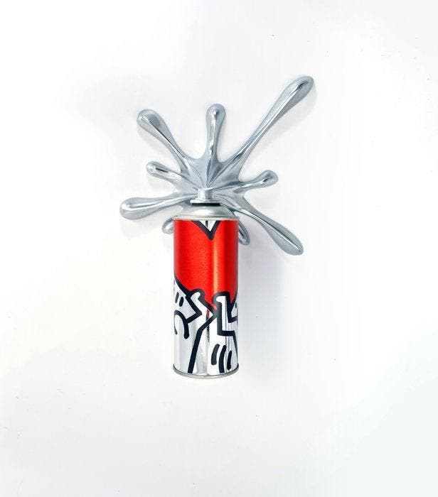 2FAST - Chrome Heart Splash Can Sculpture, Antiek en Kunst, Kunst | Designobjecten
