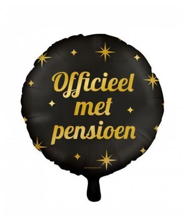 Classy party foil balloon officieel met pensioen, Verzenden, Nieuw, Versiering, Overige