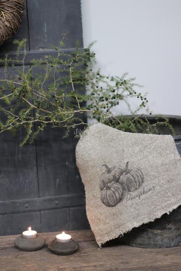 Shabby linnen doek Pompoen, Huis en Inrichting, Woonaccessoires | Overige, Ophalen of Verzenden, Nieuw