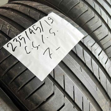 4 x Continental SportContact 5 235-45-19 Zomerbanden 7mm, Auto-onderdelen, 19 inch, Gebruikt, Ophalen of Verzenden, 235 mm