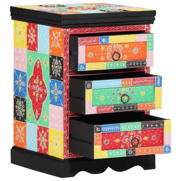 vidaXL Ladenkast Multikleur 40 x 40 x 60 cm Massief Mango, Verzenden, Nieuw