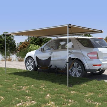 vidaXL Luifel voor camper en caravan 3,6x2x2,15 m beige, Verzenden, Nieuw, Tot en met 2