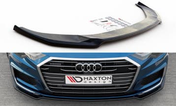 Voorspoiler V.1 Audi A6 S-Line / S6 C8 Maxton Glans Zwart, Ophalen of Verzenden, Nieuw