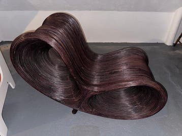 Fauteuil - Rattan - Sculpturale Pencil Reed Loungestoel