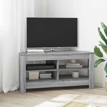 vidaXL HoekTVKast 102 x 40,5 x 45 cm Grijs Sonoma Bewerkt, Minder dan 50 cm, Verzenden, Nieuw, Minder dan 100 cm