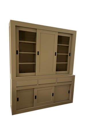 Buffetkast grijsbeige Schagen 180cm dichte middendeur, Ophalen of Verzenden, Nieuw