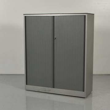 Roldeurkast Ahrend - Grijs - 142 x 120 cm - Ahorn topblad -, Huis en Inrichting, Ophalen of Verzenden, Nieuw