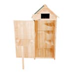 Lendo Online Tuinschuur 74,5x50x180 cm Vurenhout Naturel, Tuin en Terras, Verzenden, Nieuw