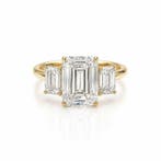 Ring - 14 karaat Geel goud - 8.01ct. tw. Diamant (Lab-grown), Nieuw