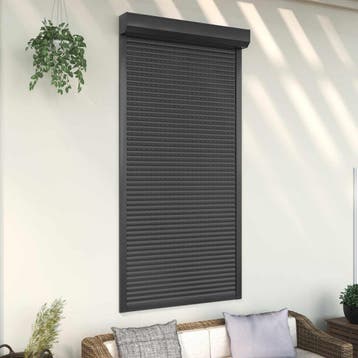 vidaXL Roljaloezie Antraciet 110 x 220 cm Aluminium en, Doe-het-zelf en Verbouw, Verzenden, Nieuw