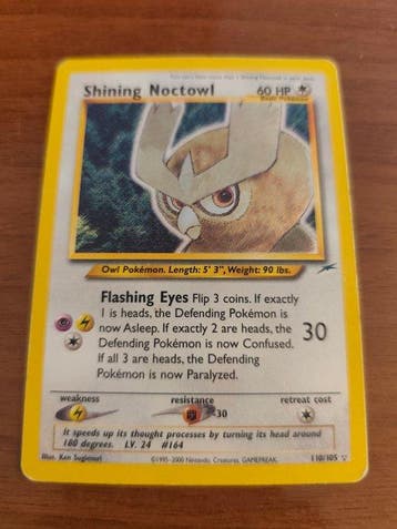 Pokémon - 1 Card - Noctowl 1/105 Foil - WOTC - Neo, Nieuw