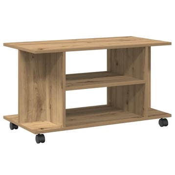 Tv-tafel artisan eiken - 34% Korting - Retourdeal, Zo goed als nieuw, Minder dan 100 cm, Modern, 25 tot 50 cm