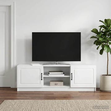 vidaXL TV-kast Wit 150 x 31 x 47 cm Bewerkt hout, Minder dan 50 cm, Verzenden, Nieuw, Minder dan 100 cm