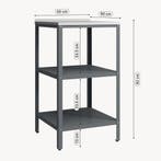 Bijzettafel Bolognano voor buiten 92x50x50 cm donkergrijs en, Huis en Inrichting, Tafels | Bijzettafels, Verzenden, Nieuw